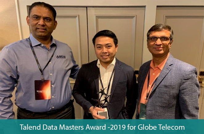 Talend Data Master Award for Artha Solutions Client Globe Telecom